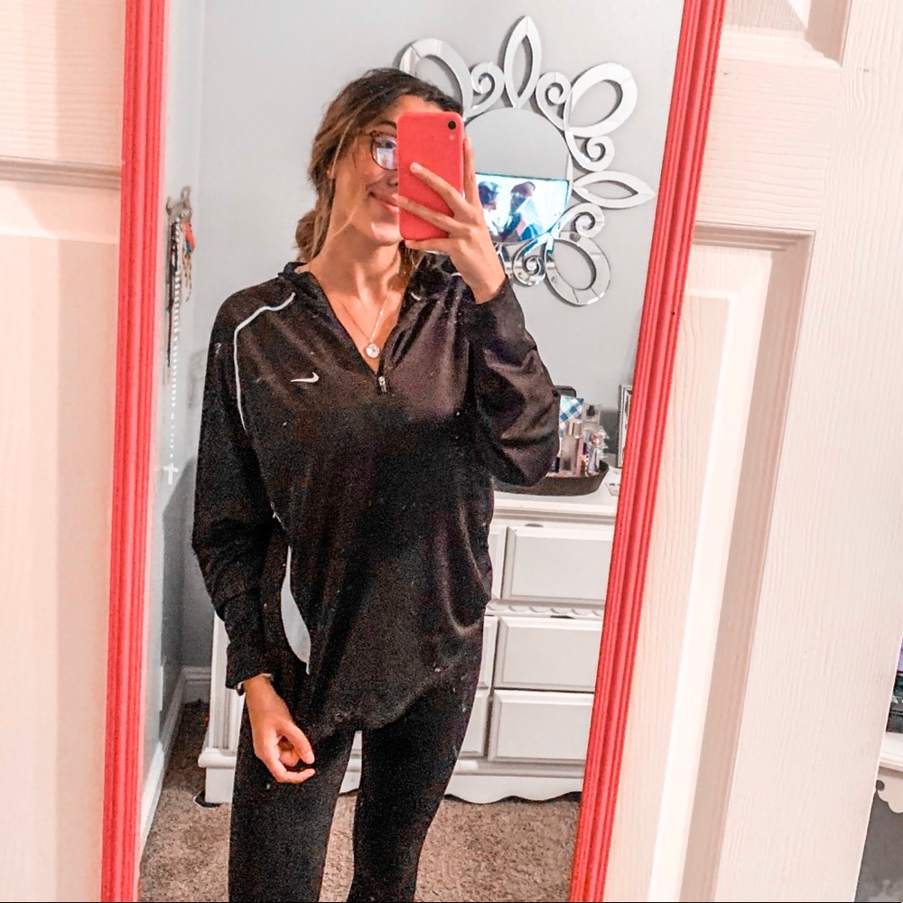 NIKE Black Reflective Quarter Zip
